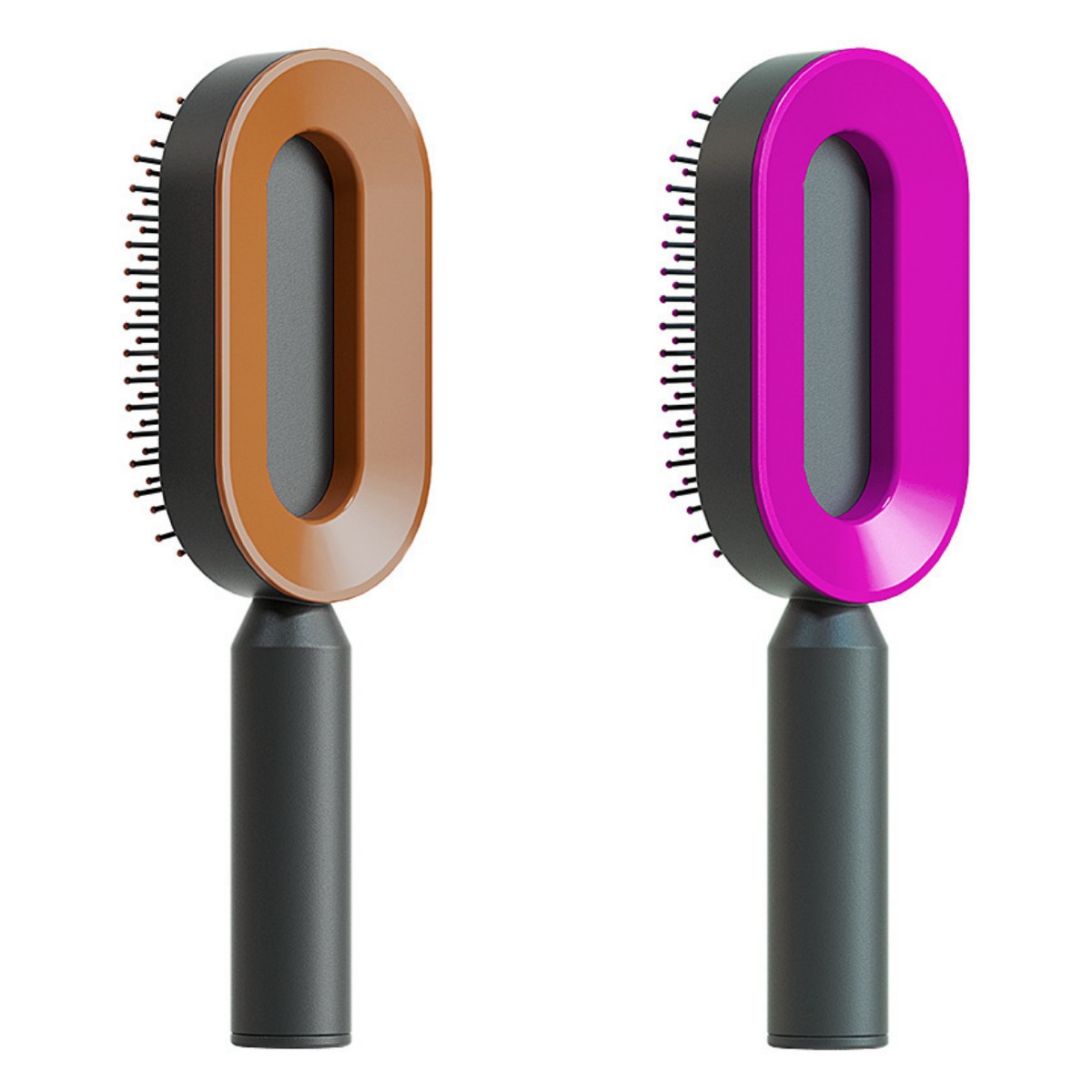 Self-Cleaning Hair Brush for Women – One-Key Hair Removal, Anti-Static Airbag Scalp Massage Comb