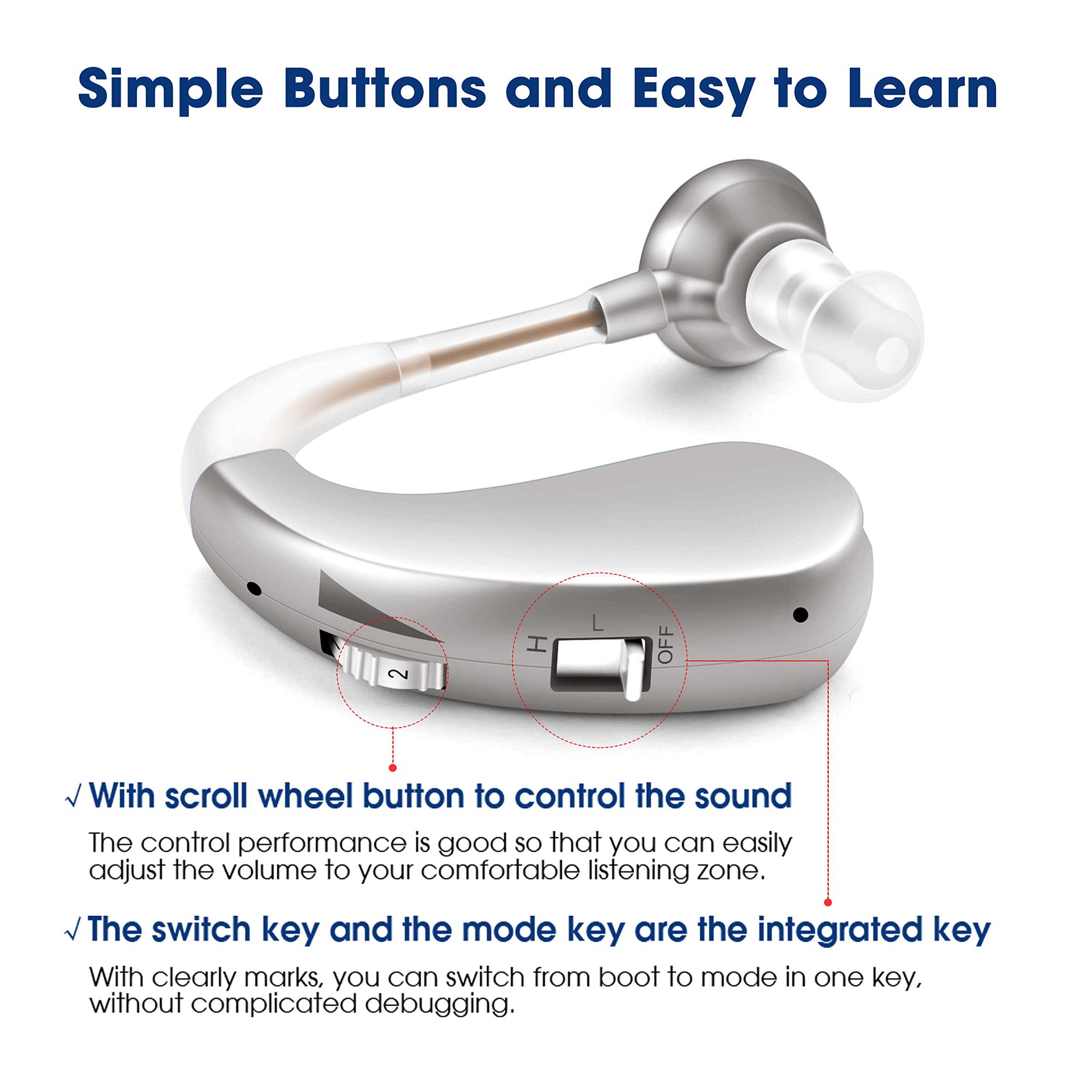 Behind-the-ear Hearing Aid| Clear Sound | Comfortable Fit | Everyday Confidence