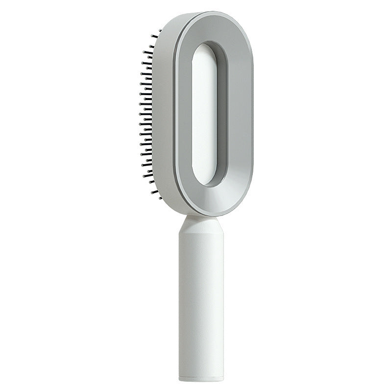 Self-Cleaning Hair Brush for Women – One-Key Hair Removal, Anti-Static Airbag Scalp Massage Comb