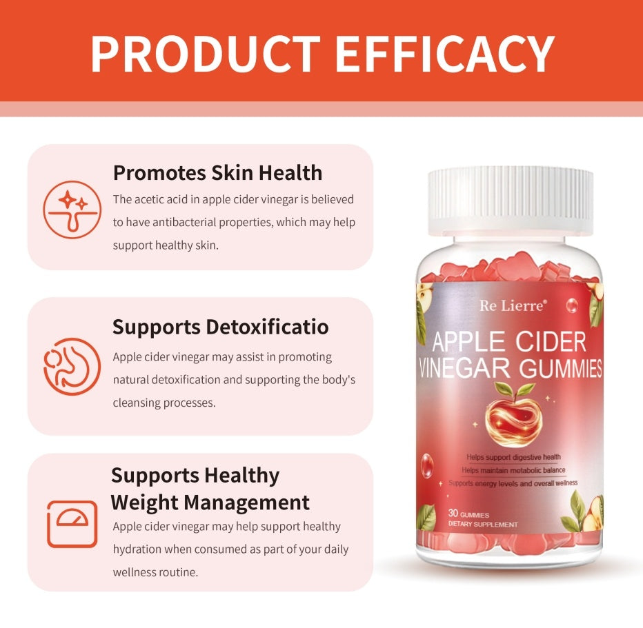 Apple Cider Vinegar Gummies – Grapefruit Flavour | Digestion, Metabolism & Weight Support | Vegan | 60 Gummies