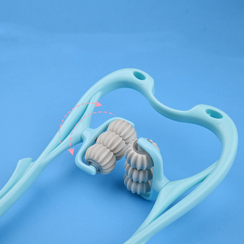 Multifunctional Manual Six-Wheel Neck Massager – Deep Tissue Roller Tool for Neck, Shoulder & Back Relief