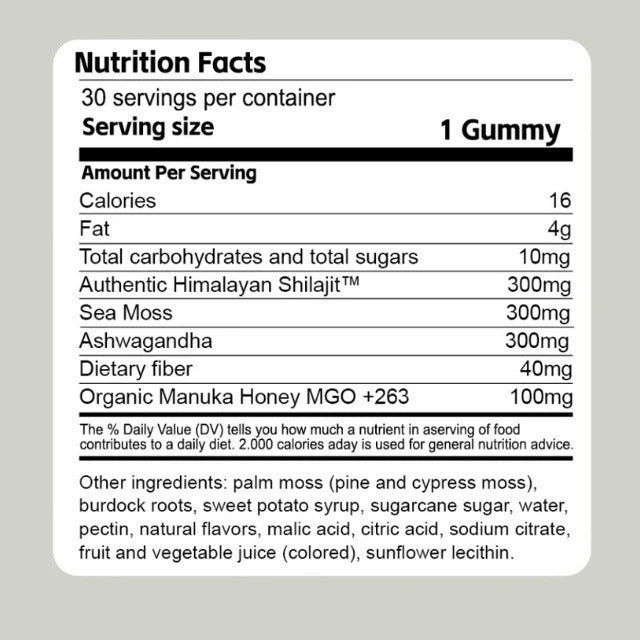 Cured 3-in-1 Shilajit Gummies for Men – Energy, Strength & Vitality Support | Vegan | 60 Gummies