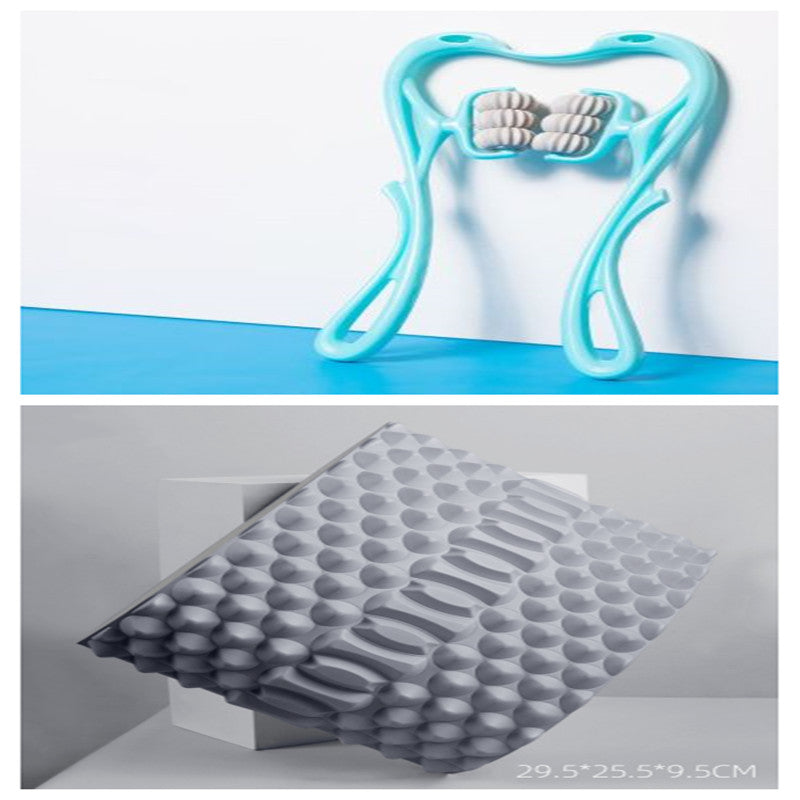 Multifunctional Manual Six-Wheel Neck Massager – Deep Tissue Roller Tool for Neck, Shoulder & Back Relief