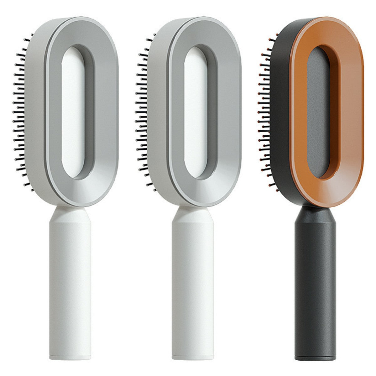 Self-Cleaning Hair Brush for Women – One-Key Hair Removal, Anti-Static Airbag Scalp Massage Comb
