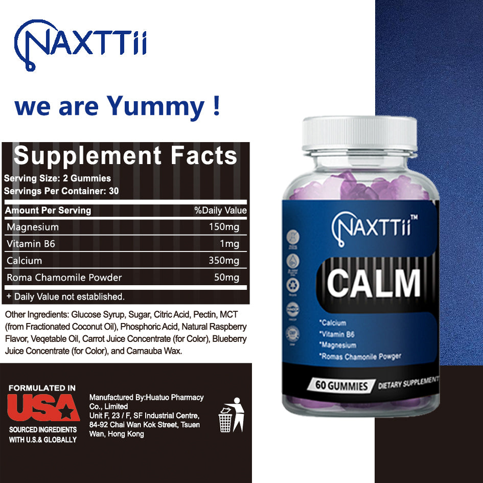 CALM Sleep Gummies with Vitamin B6 – Natural Sleep Support, Stress Relief, Vegan, Non-GMO, Gluten Free – Berry Flavor (60 Gummies)