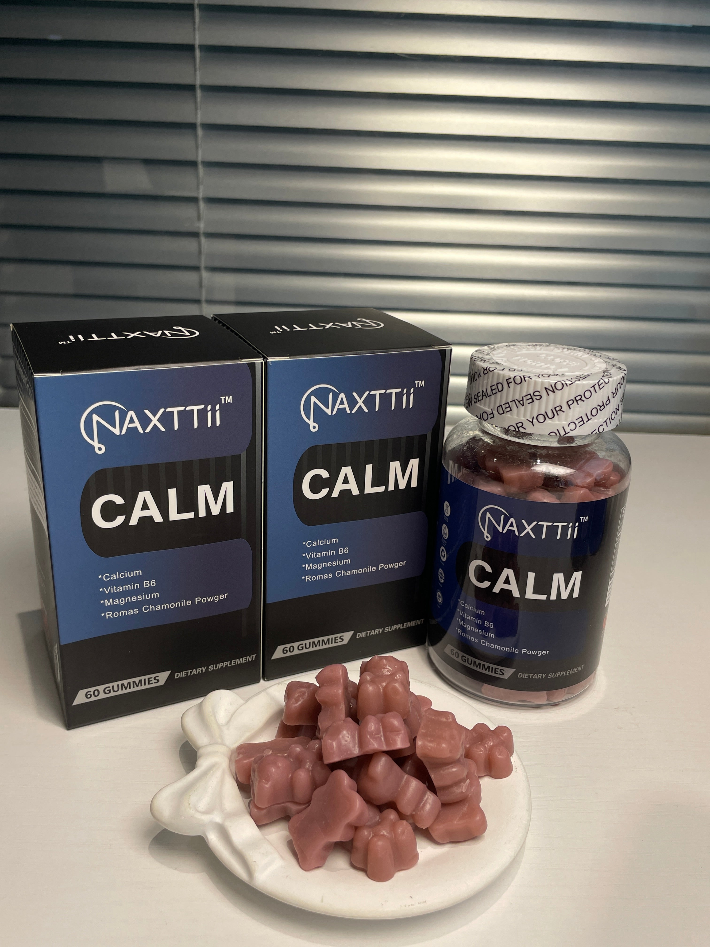 CALM Sleep Gummies with Vitamin B6 – Natural Sleep Support, Stress Relief, Vegan, Non-GMO, Gluten Free – Berry Flavor (60 Gummies)