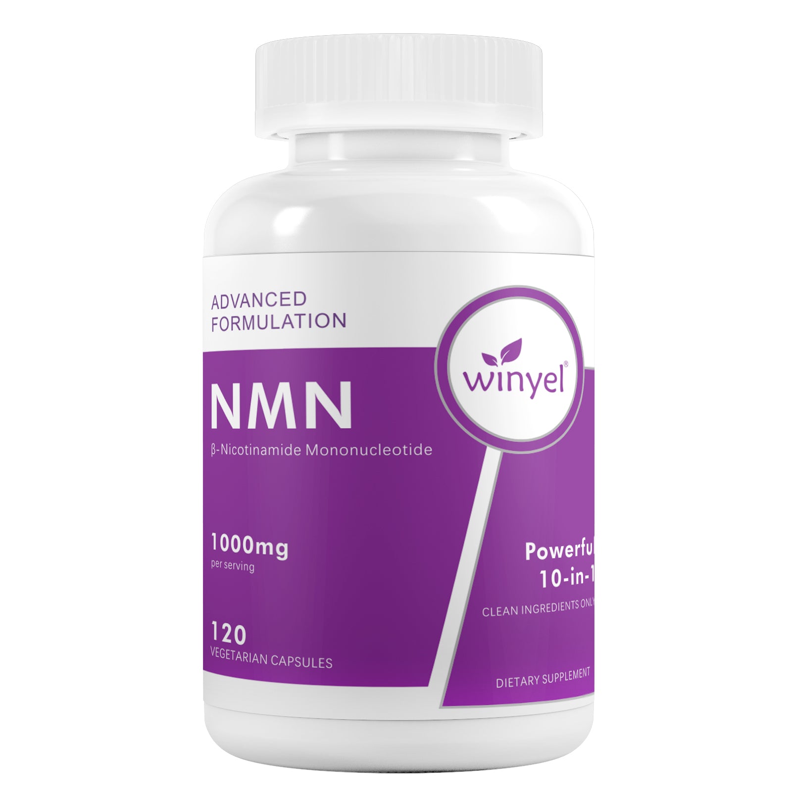 WINYEL NMN Complex 1000mg – Cellular Energy & Healthy Aging Support, 10-in-1 Formula with Resveratrol, CoQ10, Quercetin, Glutathione & Vitamin C – 60 Capsules