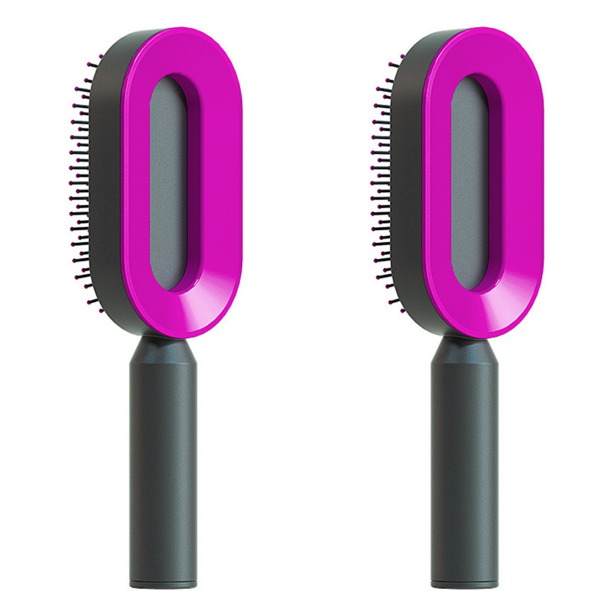Self-Cleaning Hair Brush for Women – One-Key Hair Removal, Anti-Static Airbag Scalp Massage Comb