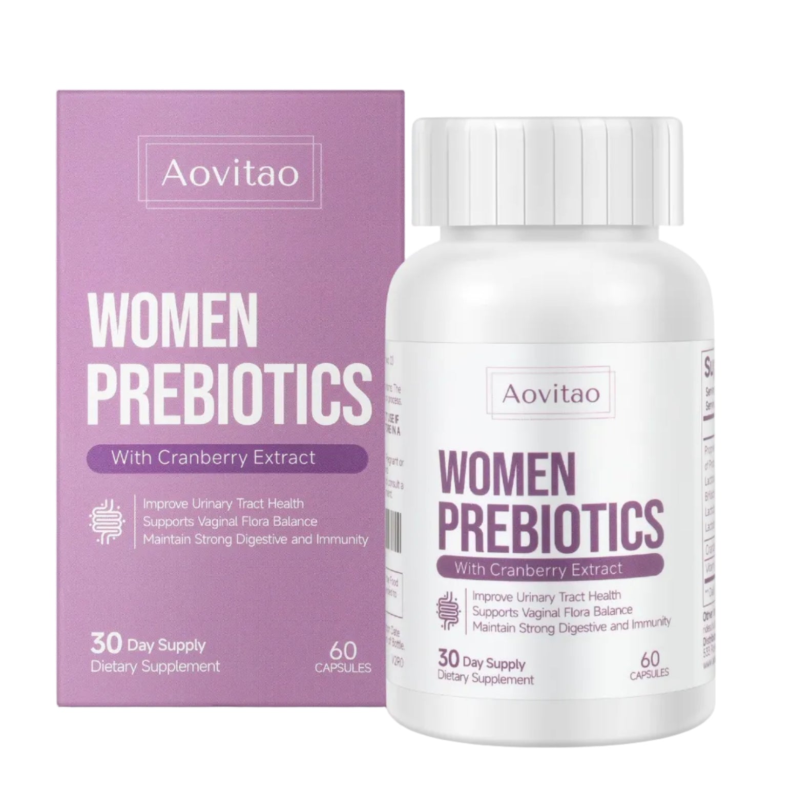 Vaginal Probiotics Women Ph Balance Pills Female Gut Health Prebiotics 60 Billion CFU Capsules Digestive Urinary Tract Support