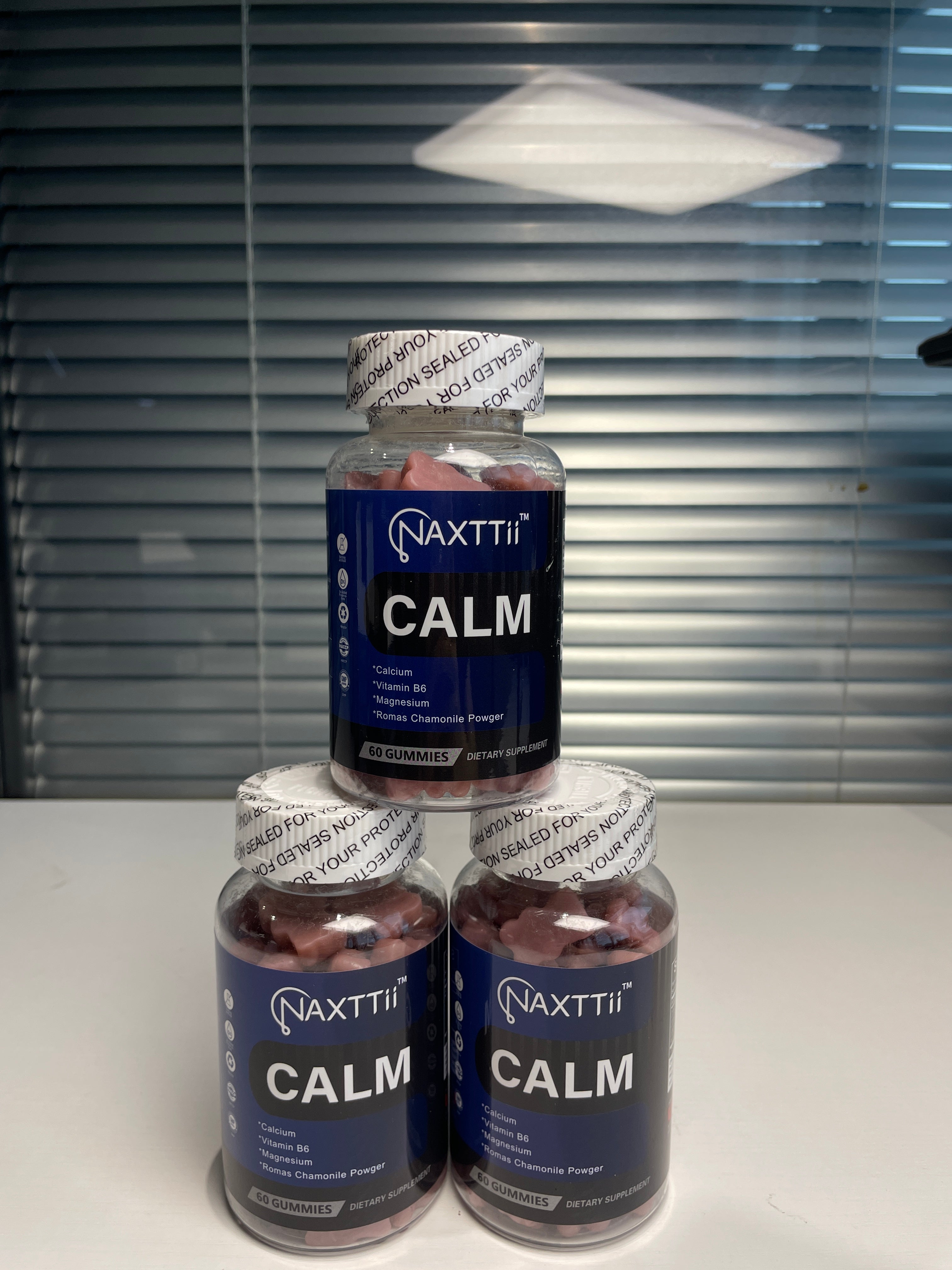 CALM Sleep Gummies with Vitamin B6 – Natural Sleep Support, Stress Relief, Vegan, Non-GMO, Gluten Free – Berry Flavor (60 Gummies)