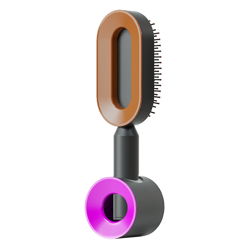 Self-Cleaning Hair Brush for Women – One-Key Hair Removal, Anti-Static Airbag Scalp Massage Comb
