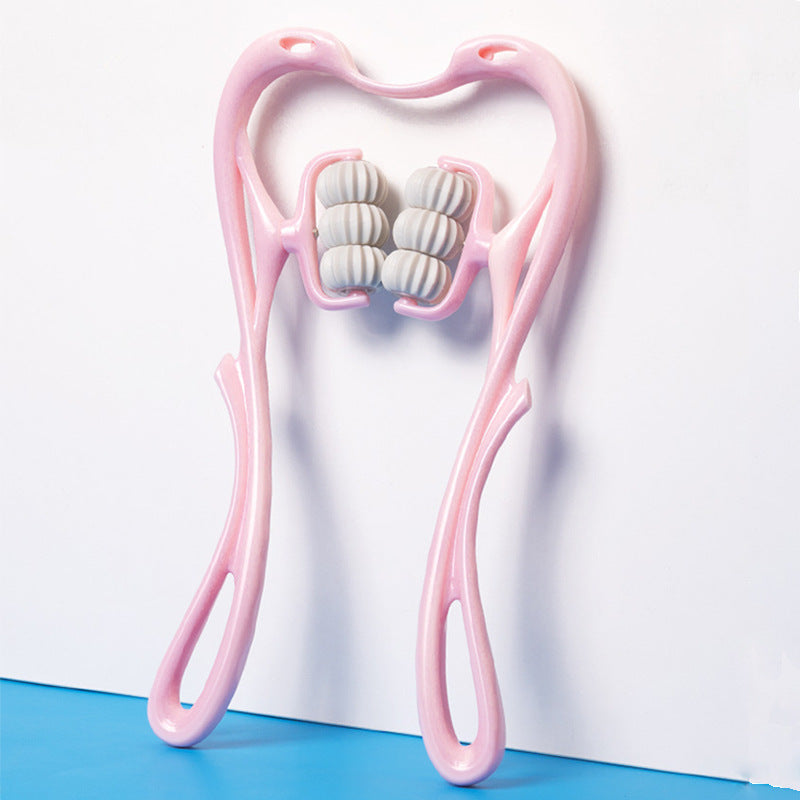 Multifunctional Manual Six-Wheel Neck Massager – Deep Tissue Roller Tool for Neck, Shoulder & Back Relief