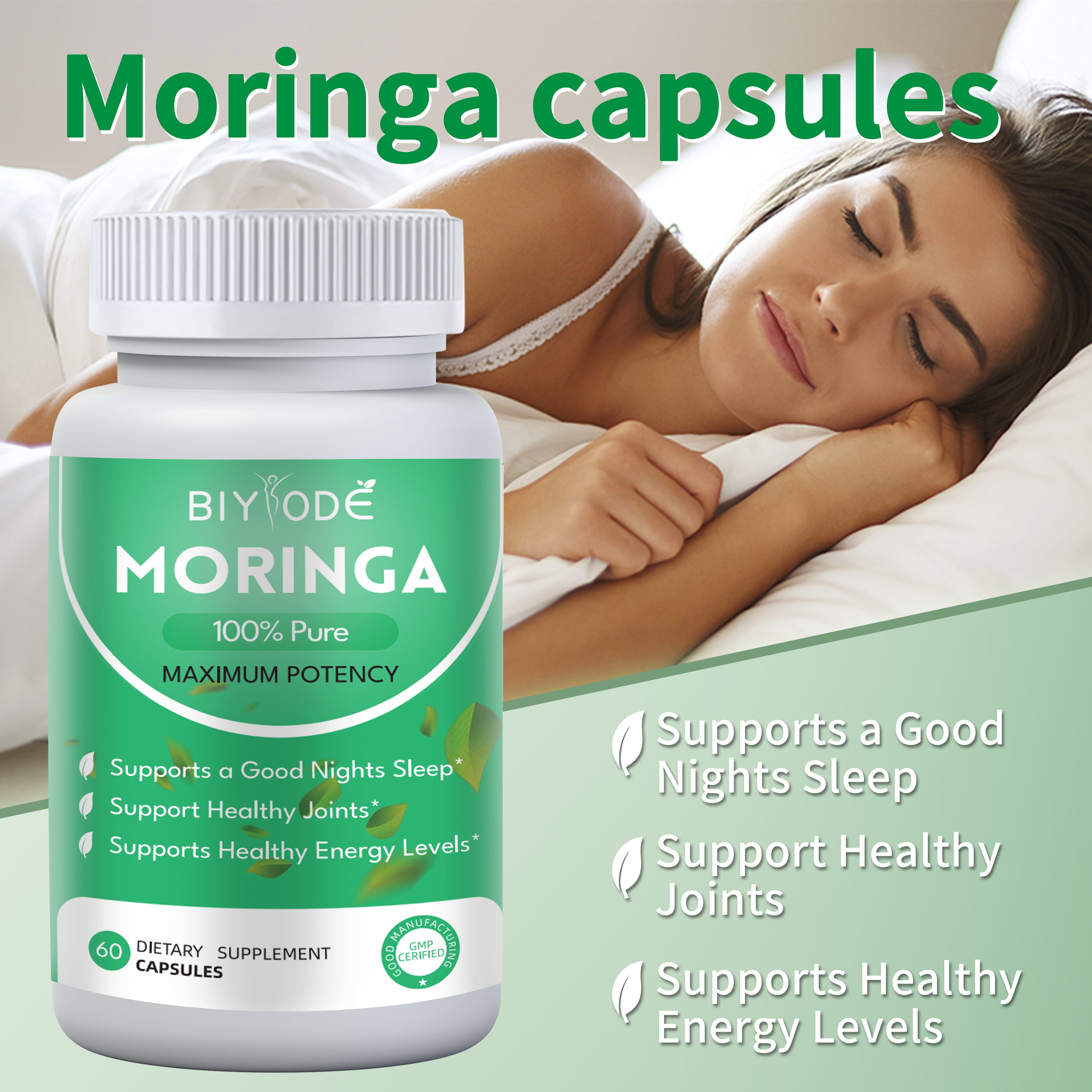 OEM ODM Custom Moringa Capsules Natural Herbal Supplement Manufacturer